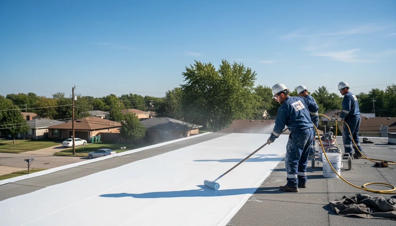 Commercial roof coating in Edwardsville, IL near me